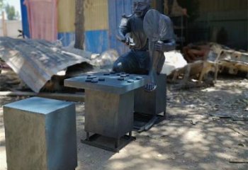 草地下象棋雕塑 現(xiàn)代雕塑 大型民俗雕塑