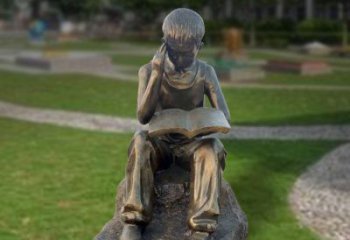 看書雕塑 仿真學(xué)生雕塑 烤漆人物雕塑