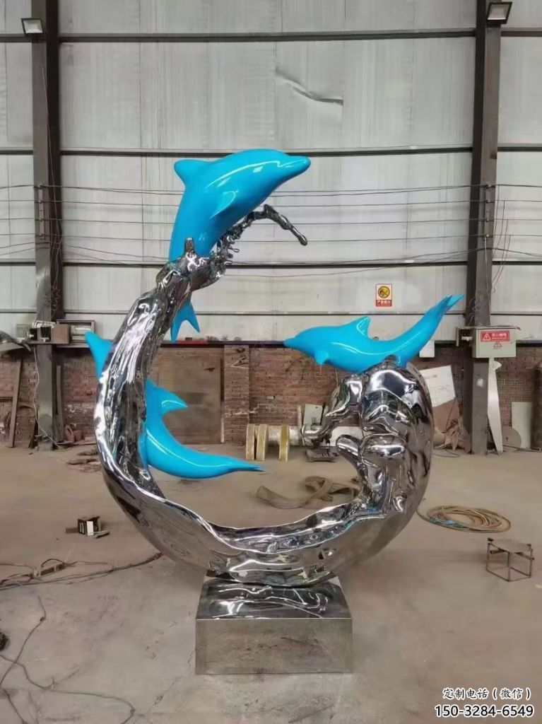 浪花雕塑廠家，抽象藝術(shù)造型，戶外廣場小品