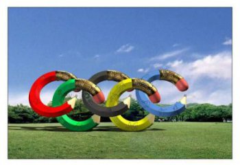 奧運環不銹鋼雕塑