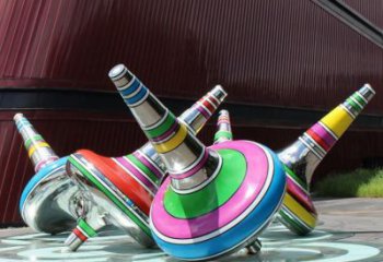 大型陀螺雕塑 歐式步行街雕塑 彩繪地標雕塑