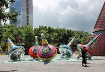 園林陀螺雕塑 大型景觀雕塑 中式地標雕塑