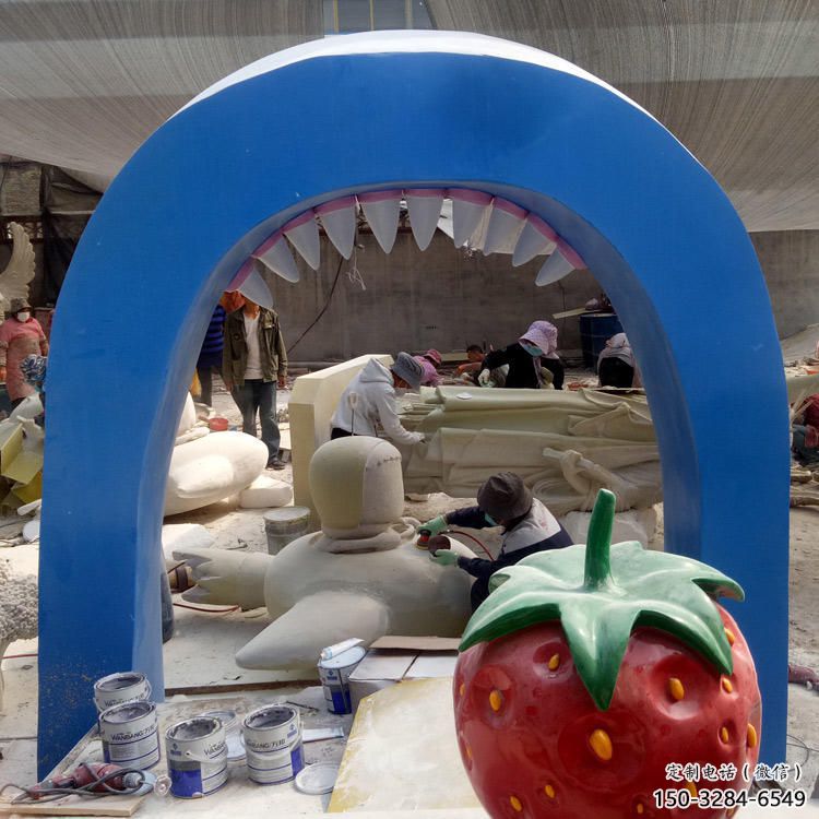 公園大門雕塑 創意企業雕塑 美陳拱門雕塑