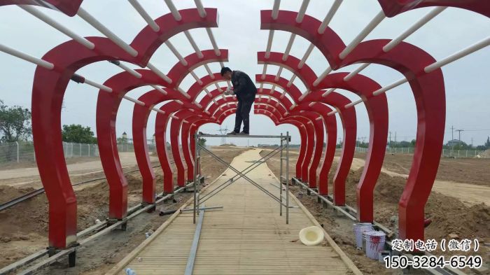 異形大門雕塑廠家，街頭美陳雕塑，抽象建筑設計