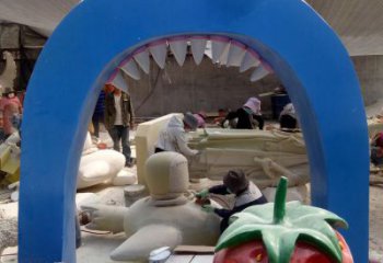 公園大門雕塑 創(chuàng)意企業(yè)雕塑 美陳拱門雕塑