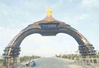 廣場(chǎng)大門雕塑 抽象景觀雕塑 烤漆拱門雕塑