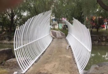 戶外大門雕塑 噴漆景觀雕塑 燈光拱門雕塑