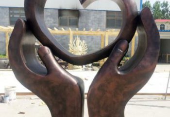 愛心雕塑 抽象藝術(shù)雕塑 烤漆雕塑