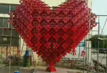 酒店心形雕塑 景觀(guān)美陳雕塑 現(xiàn)代愛(ài)情雕塑