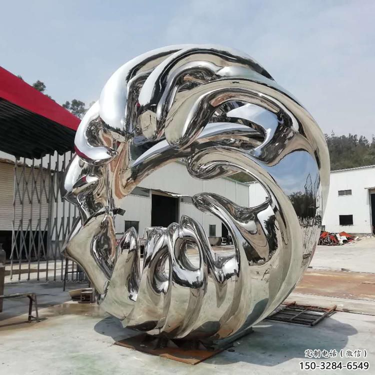 戶外浪花雕塑 噴漆海浪雕塑 燈光波浪雕塑