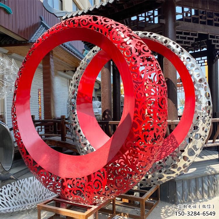 草地磁鐵雕塑 現代校園u型雕塑 大型雕塑