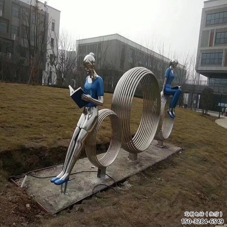 公園自行車(chē)雕塑 戶(hù)外體育雕塑 抽象運(yùn)動(dòng)員雕塑