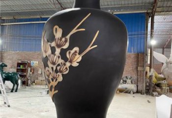 大型花瓶雕塑 歐式步行街瓶子雕塑 彩繪雕塑