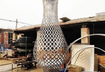 廣場花瓶雕塑 抽象雕塑 烤漆瓶子雕塑