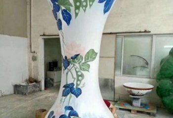 戶外花瓶雕塑 噴漆雕塑 燈光瓶子雕塑