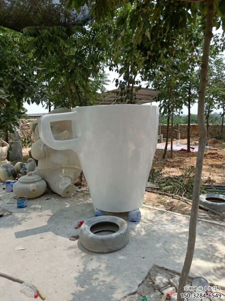 住宅小區酒杯雕塑 啞光杯子雕塑 公園酒杯子雕塑