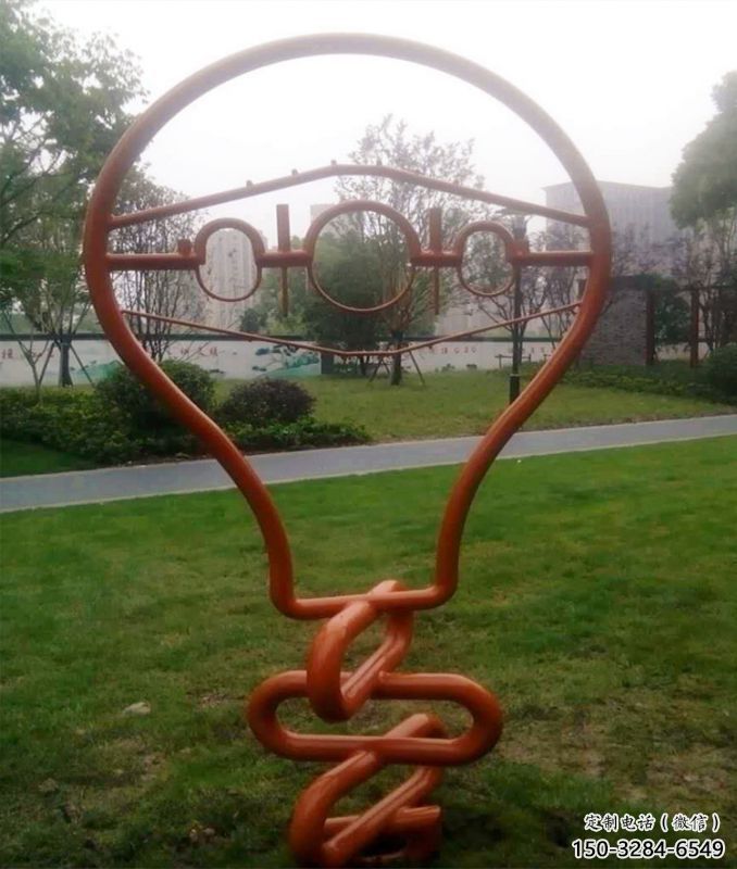 景觀燈泡雕塑 剪影燈具主題 商業街電燈泡雕塑