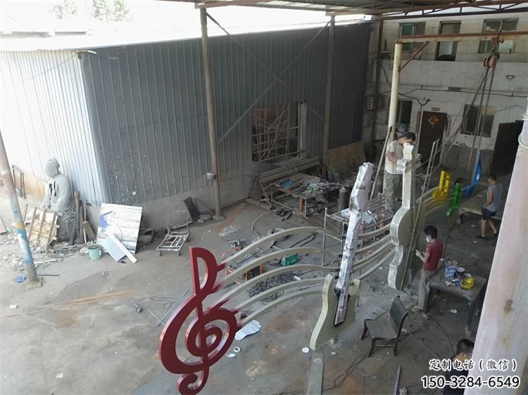 樂譜雕塑 景觀校園音樂雕塑 商業街符號雕塑
