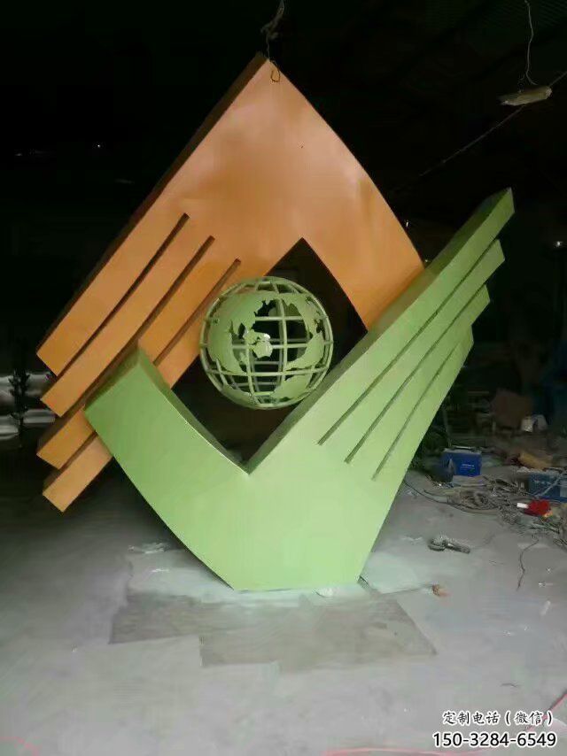 彩繪握手雕塑 標(biāo)志誠(chéng)信雕塑 街頭雕塑