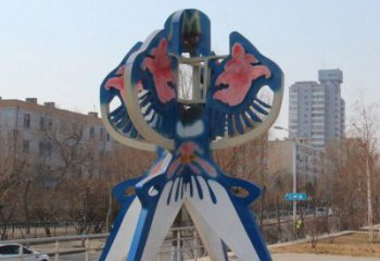 草地風箏雕塑 現(xiàn)代校園景觀雕塑 大型雕塑
