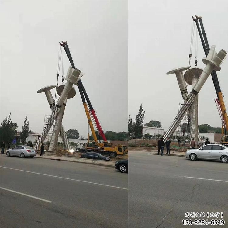 園林螺絲釘雕塑 大型器械雕塑 中式工業雕塑