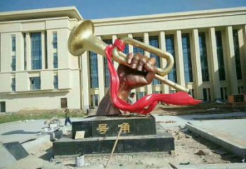 大型沖鋒號雕塑 門口創(chuàng)意雕塑 售樓處小品