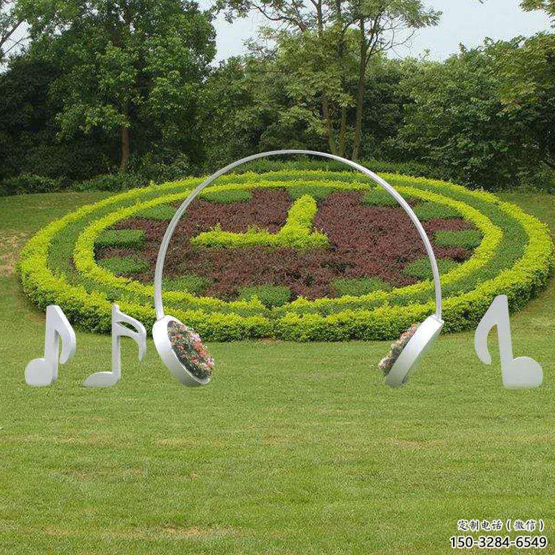 街道耳麥雕塑 現(xiàn)代音樂雕塑 彩繪耳機(jī)雕塑