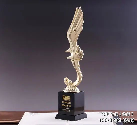 烤漆獎杯雕塑廠家 鋼管標識雕塑 室內紀念雕塑