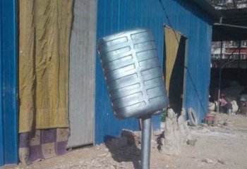 別墅區麥克風雕塑 大型別墅區話筒雕塑 剪影音樂雕塑