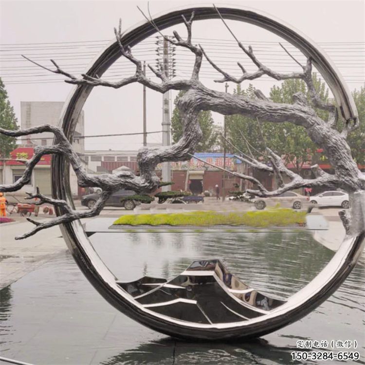 步行街花環(huán)雕塑 游樂場環(huán)形雕塑 鑄造雕塑