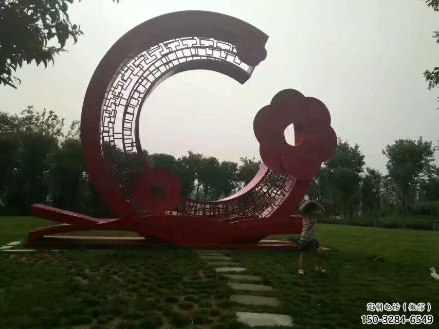 花環(huán)雕塑 歐式步行街環(huán)形雕塑 大型雕塑