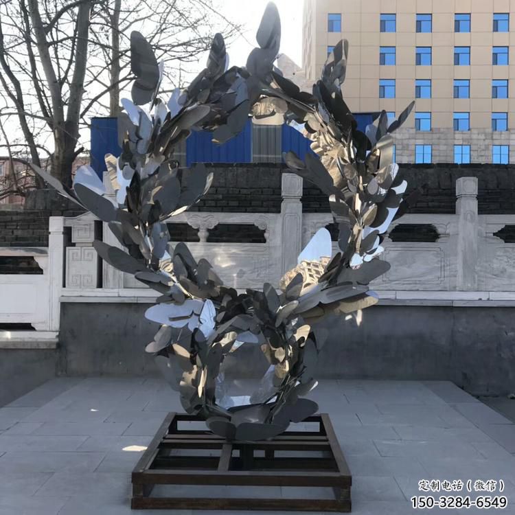 景觀花環雕塑 剪影環形雕塑 商業街雕塑