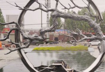 步行街花環雕塑 游樂場環形雕塑 鑄造雕塑