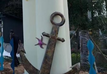 公園船錨雕塑 創(chuàng)意企業(yè)雕塑 美陳碼頭雕塑