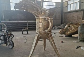 創(chuàng)意酒尊雕塑 啞光酒尊杯雕塑 公園酒器雕塑