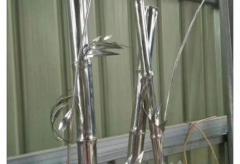 彩繪竹葉雕塑 懸空餐飲店竹類(lèi)雕塑 街頭植物雕塑