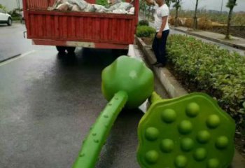 公園蓮藕雕塑廠家 創(chuàng)意企業(yè)雕塑 美陳蓮科雕塑