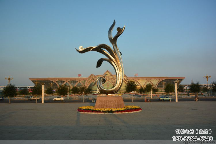 大型蘭花雕塑 鍛造發光玉蘭花雕塑 房地產雕塑