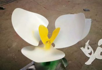 仿真蘭花雕塑 異形噴水玉蘭花雕塑 花卉雕塑