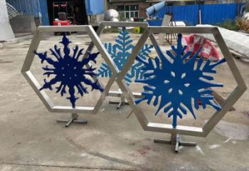 公園雪花雕塑 戶外窗花雕塑 抽象雕塑