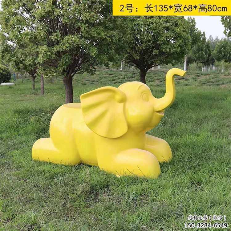 景觀大象雕塑承接，城市裝飾，彩繪大象雕塑生產商