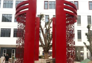 鏤空烤漆不銹鋼大門(mén)雕塑，拱門(mén)藝術(shù)結(jié)構(gòu)