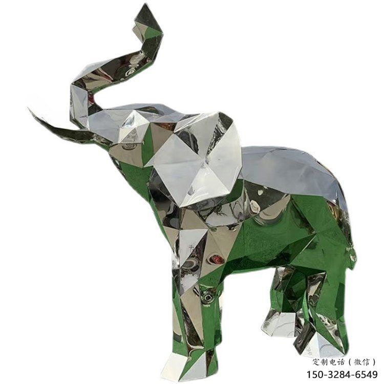 花園大象雕塑批發，標識雕塑，展示鏡面大象雕塑優選