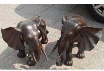 大象雕塑制造商，小區擺件，銅大象雕塑制造商