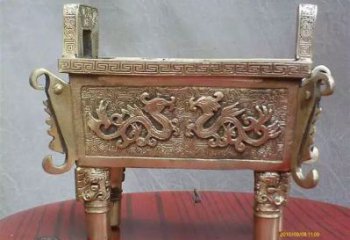 二龍戲珠司母戊鼎雕塑