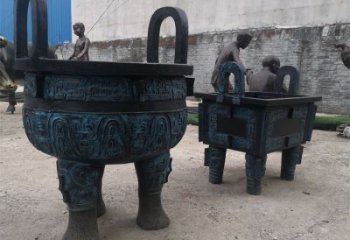 圓鼎雕塑，銅器景觀雕塑，鑄銅工藝