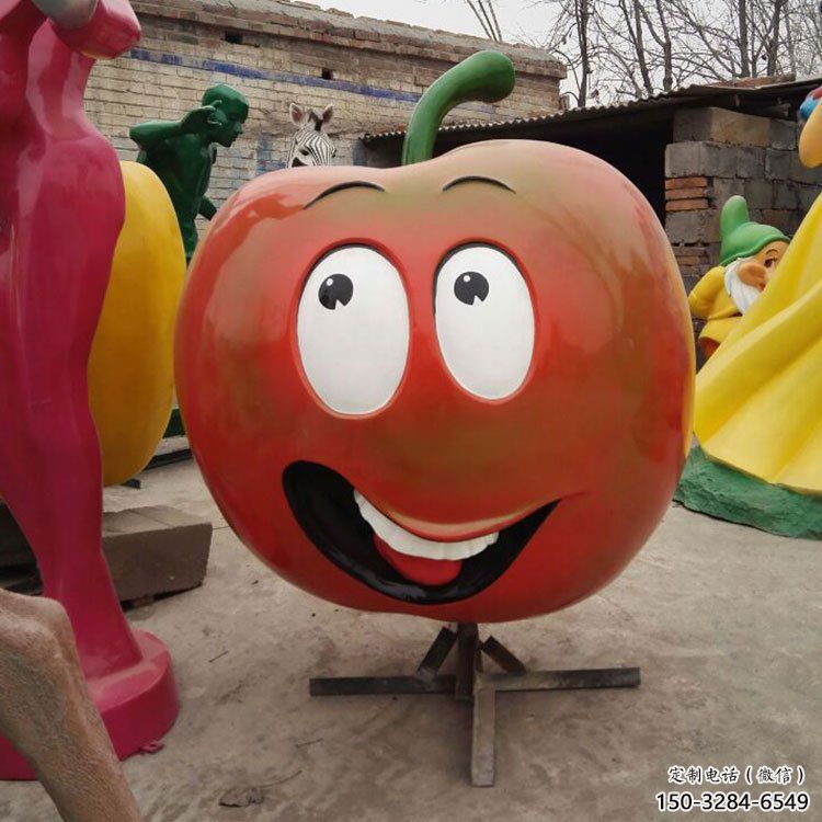 公園果籃雕塑定做，小區(qū)擺件，南瓜果籃雕塑制作