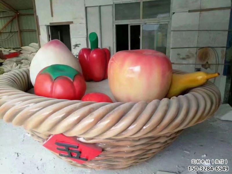 地產(chǎn)果籃雕塑精選，戶外雕塑，廣場(chǎng)水果果籃雕塑優(yōu)價(jià)