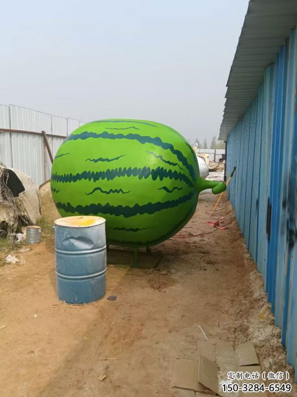 果籃雕塑提供，園林裝飾，西瓜果籃雕塑承接