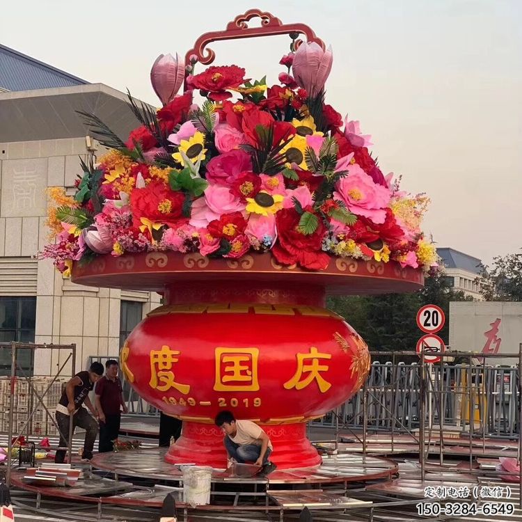 環(huán)境景觀花籃雕塑選定，園林裝飾，大型廣場(chǎng)花籃雕塑公司提供